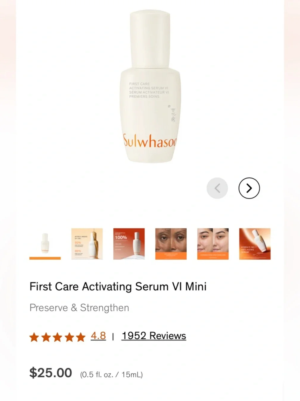 Sulwhasoo lightweight orange